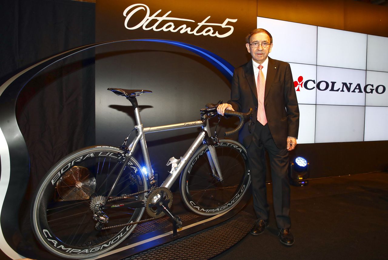 Ernesto Colnago with the company's special edition bike