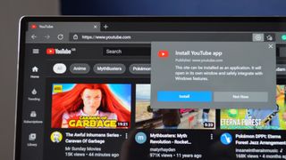 YouTube as a Progressive Web App on Windows 11