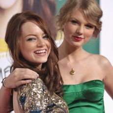 Emma Stone and Taylor Swift arrive at the Easy A premiere