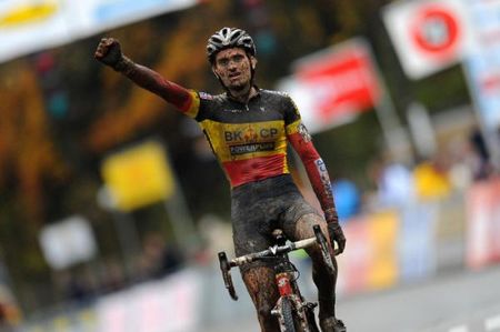 Jim Aernouts (BKCP-Powerplus) celebrates