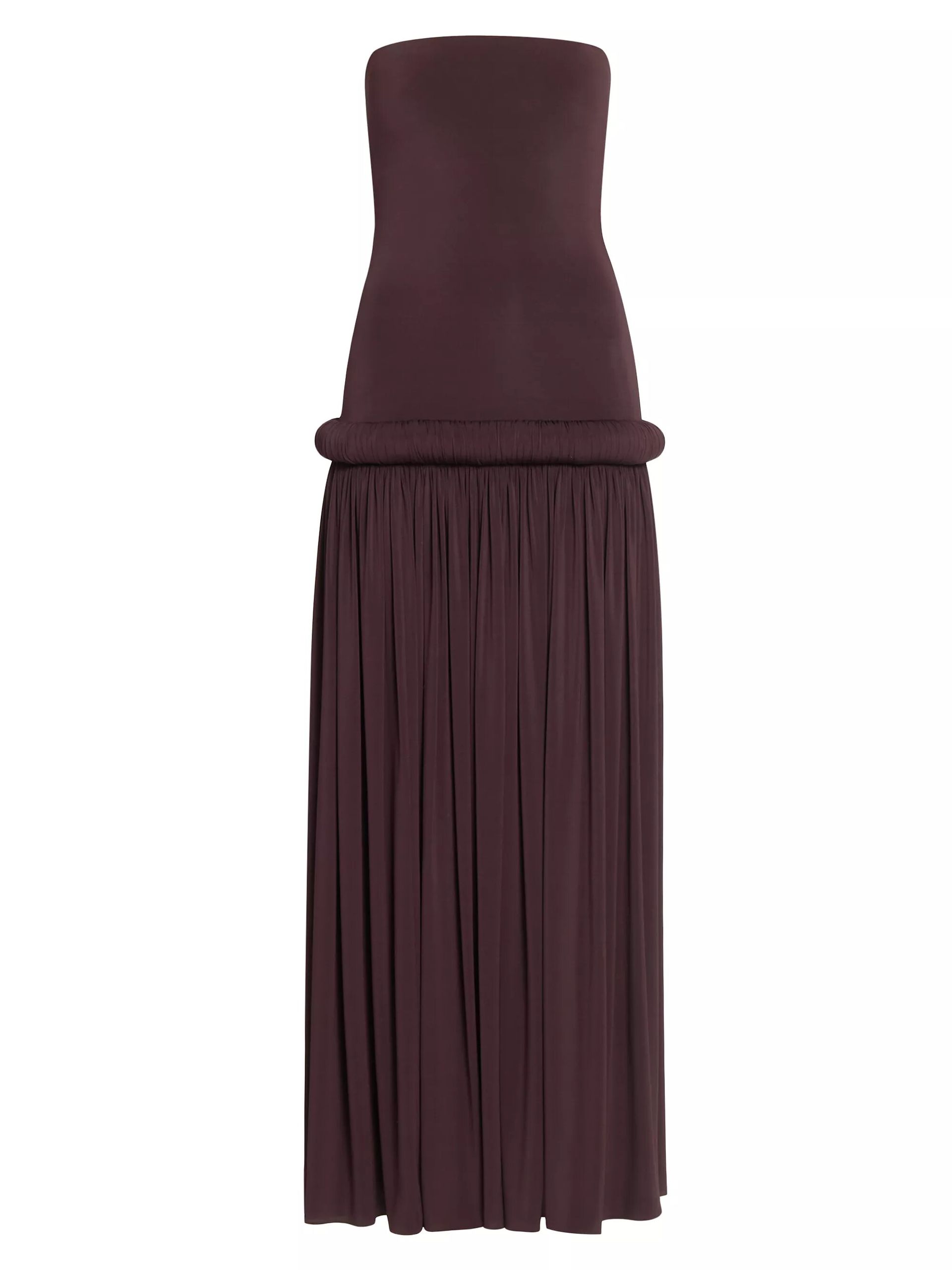 Long Pipe Strapless Maxi Dress