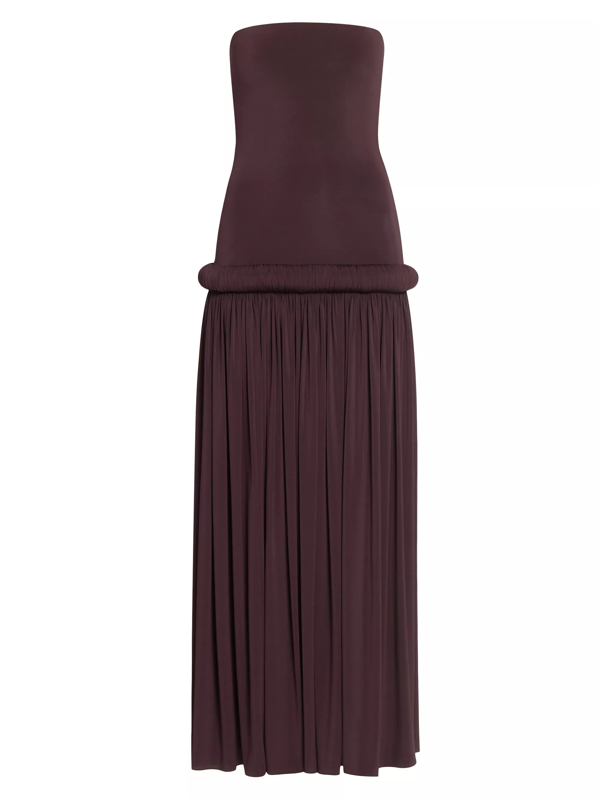 Long Pipe Strapless Maxi Dress