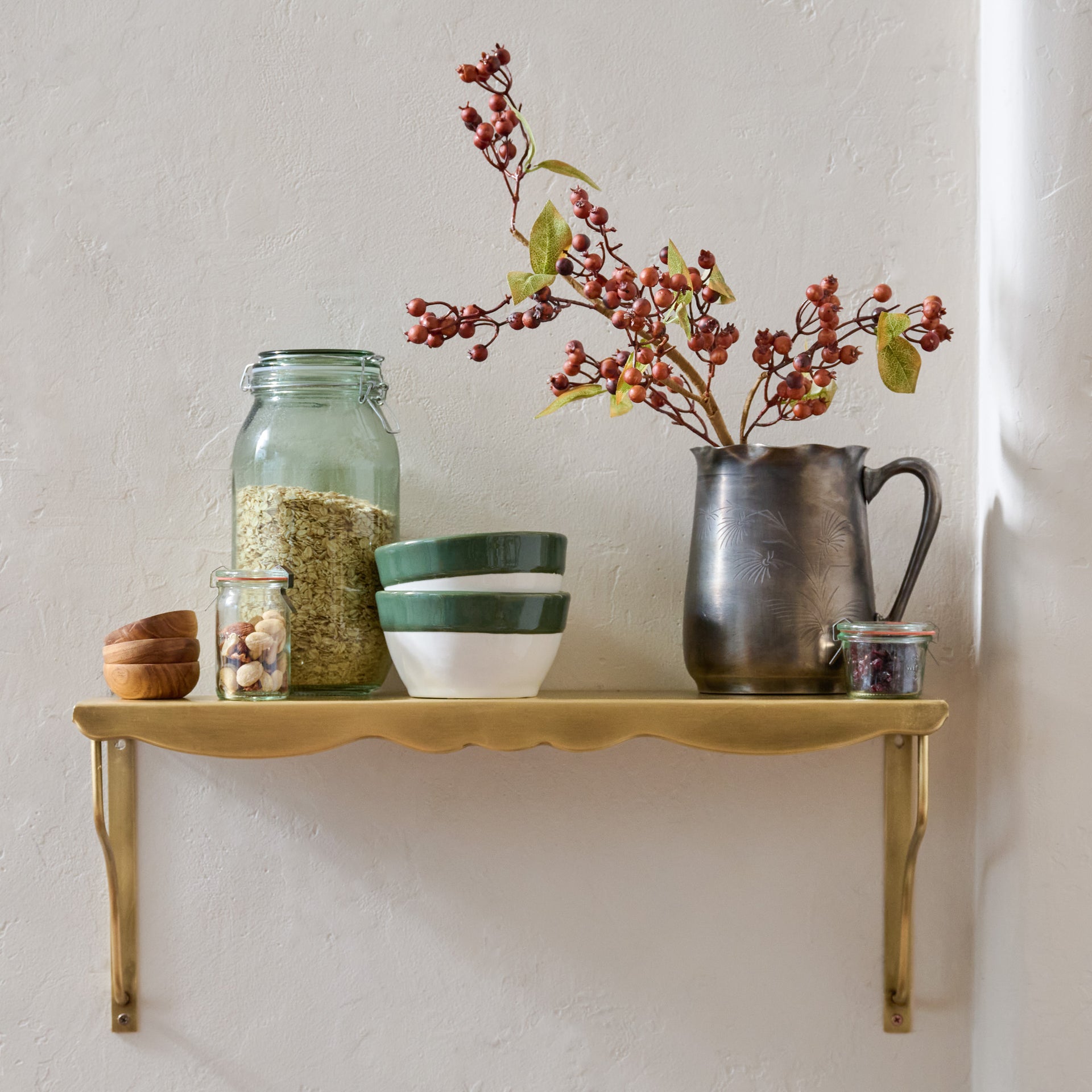 Rosalie Brass Scalloped Shelf