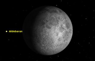 Aldebaran and the Moon, January 2016