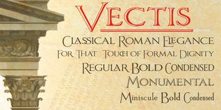 Image demonstrating the Vectis font family