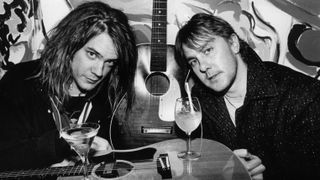 Dan Murphy (right) and Dave Pirner (left) of the band Soul Asylum, 1992