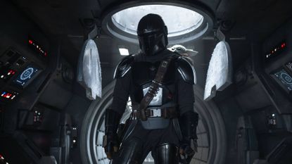 Pedro Pascal's Din Djarin and Grogu in The Mandalorian and Grogu