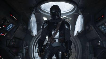 Pedro Pascal's Din Djarin and Grogu in The Mandalorian and Grogu