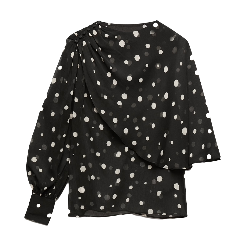 black and white polka dot top M&amp;amp;S