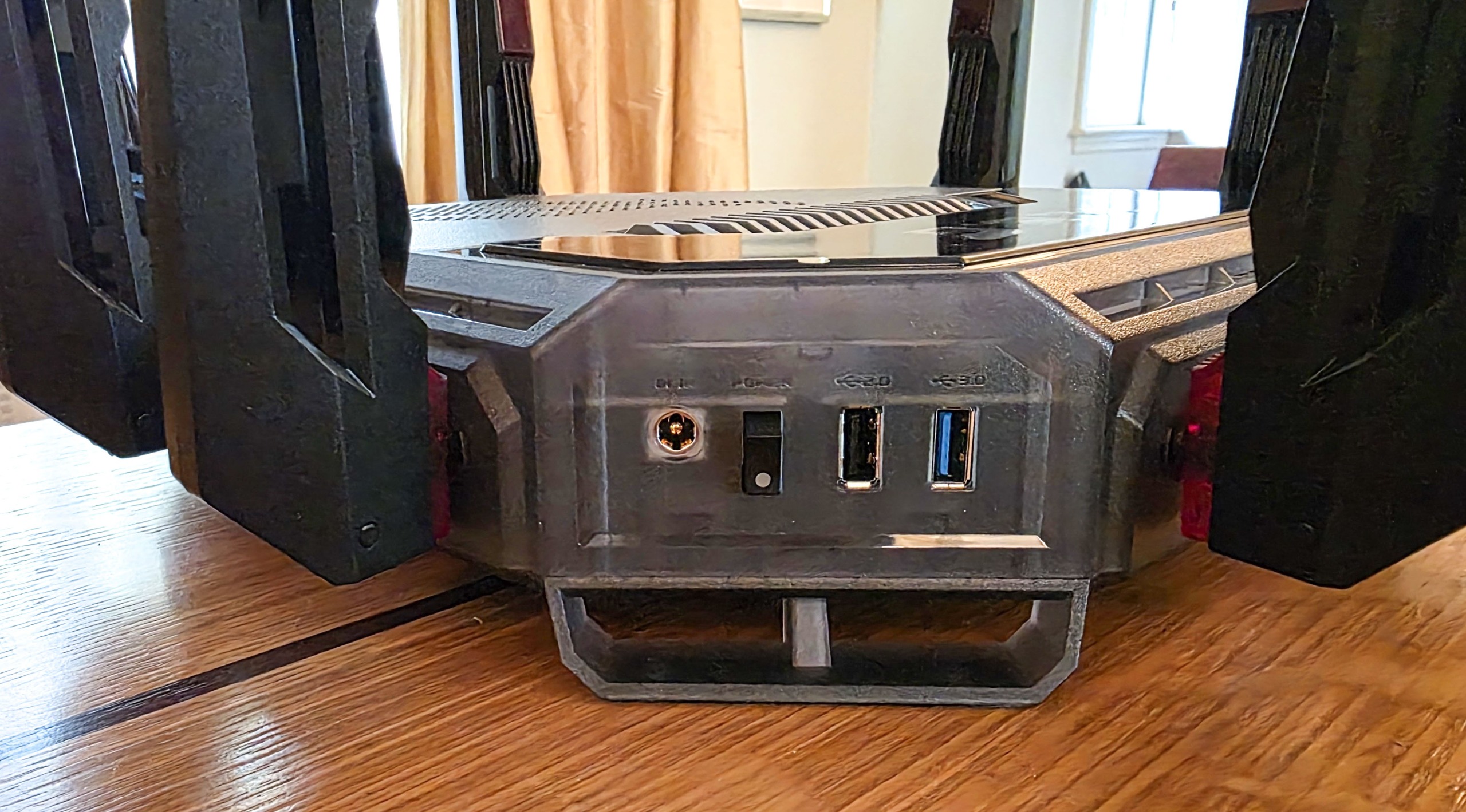 The side ports of the Asus ROG Rapture GT-BN98 Pro gaming router