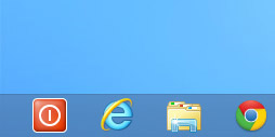 The Shutdown icon can be pinned to taskbar