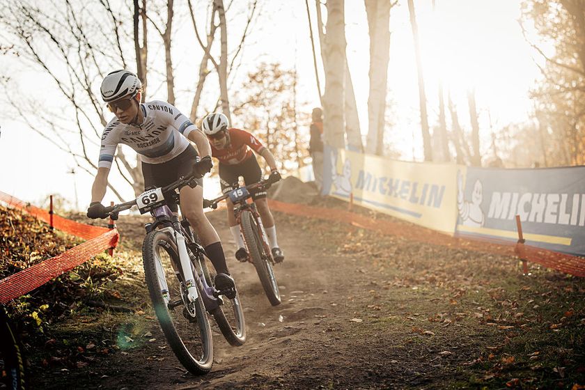 MONT-SAINTE-ANNE, QUEBEC - OCTOBER 10: Jenny Rissveds of Sweden competes in the UCI Mountain Bike World Championships Cross Country XCC Women Elite on October 10, 2025 in Mont-Sainte-Anne, Quebec. (Photo by Piotr Staron/Getty Images)
