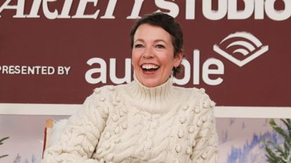 Olivia Colman at The Variety Studio during the 2026 Sundance Film Festival Presented by Audible at Audible Listening Lodge on January 23, 2026 in Park City, Utah
