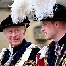 Prince Charles, Prince of Wales and Prince William, Duke of Cambridge attend The Order of The Garter service at St George's Chapel, Windsor Castle on June 13, 2022 in Windsor, England. The Most Noble Order of the Garter, founded by King Edward III in 1348, is the oldest and most senior Order of Chivalry in Britain.