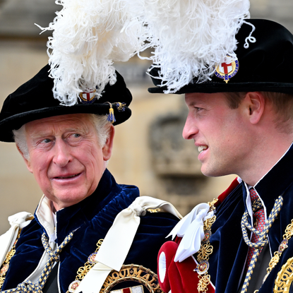 Prince Charles, Prince of Wales and Prince William, Duke of Cambridge attend The Order of The Garter service at St George's Chapel, Windsor Castle on June 13, 2022 in Windsor, England. The Most Noble Order of the Garter, founded by King Edward III in 1348, is the oldest and most senior Order of Chivalry in Britain.