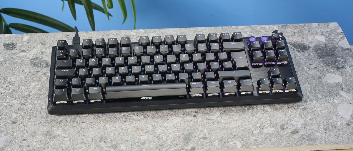 Photograph of the Corsair K70 Pro TKL gaming keyboard