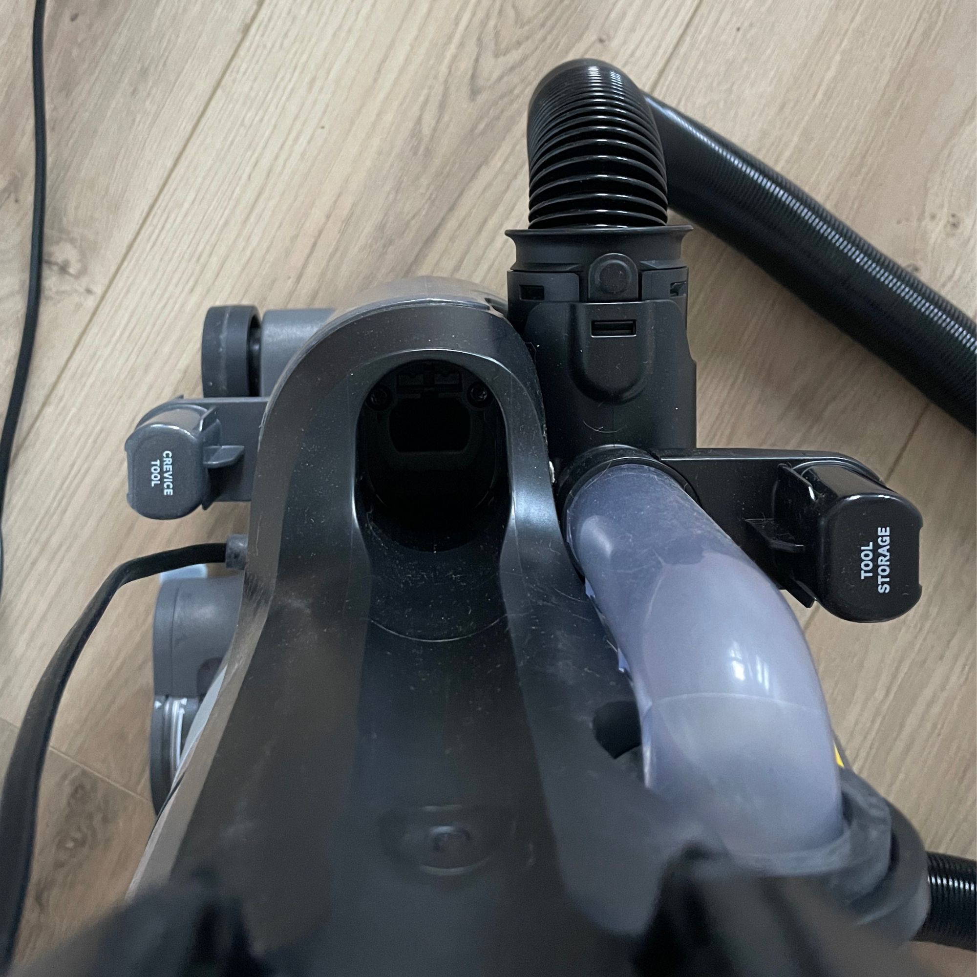 Onboard tool storage on the Vax LiftOut Reach Pet Design Vacuum Cleaner