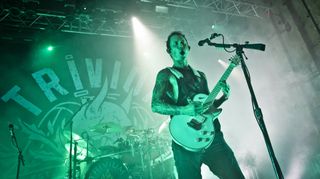 Matthew Heafy performs live on stage with Trivium during a concert at the Kesselhaus on June 19, 2019