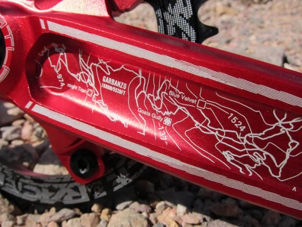 The graphics on the new Race Face Atlas crank pay homage to the company's home turf.