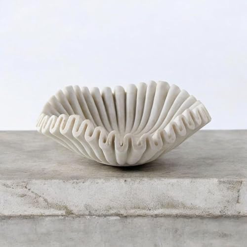 Varenthe Home Marble Urli Bowl | Handmade Decorative Bowl From Natural Marble | Elegant Home &amp;amp; Festive D&amp;eacute;cor (5 Inch)