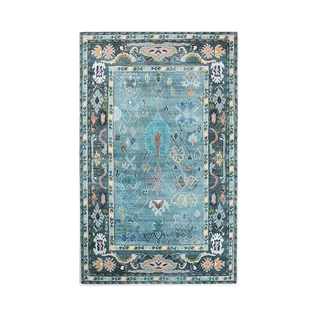 12 best blue patterned rugs make each room feel uplifting Livingetc