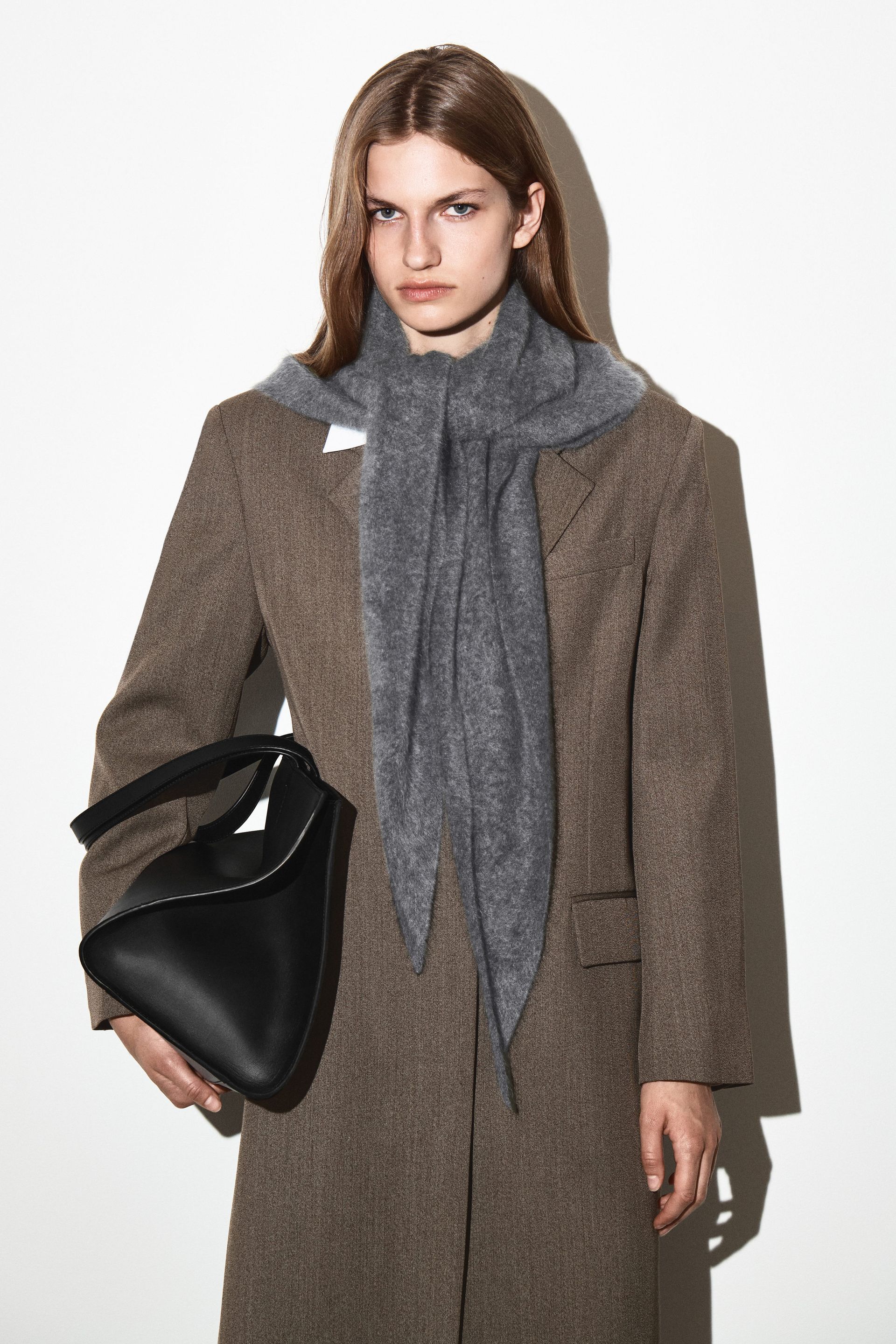 Brushed-Cashmere Triangle Scarf