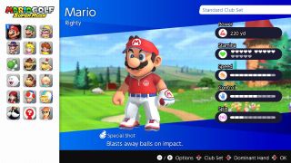 Mario Golf Character Select