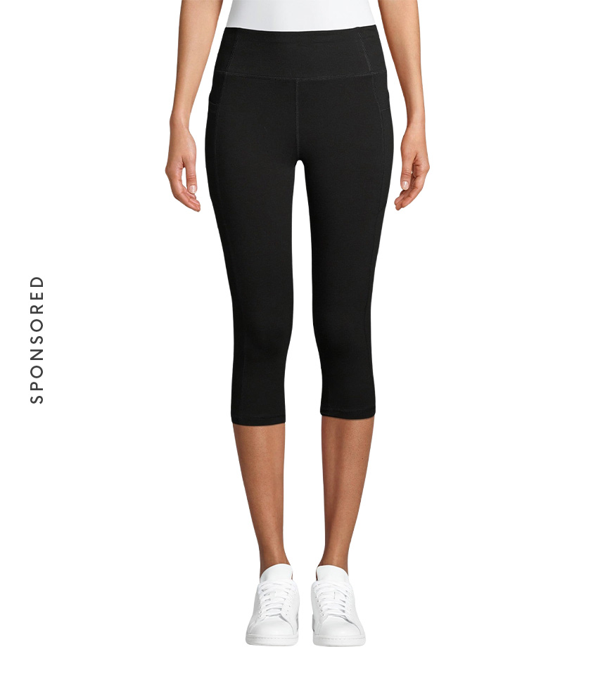 Athletic Works, Mid Rise Slim-Leg Capri Leggings
