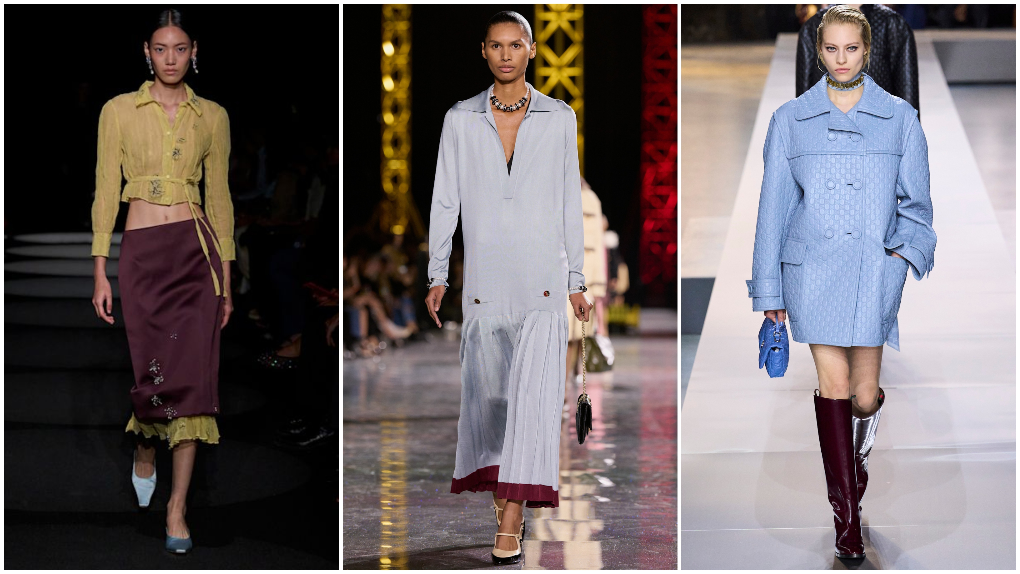 color combinations no the runway of Altuzarra, Chanel, and Gucci 