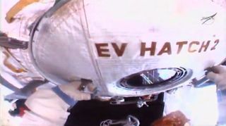 At approximately 1:45 p.m. EDT (1745 GMT), Expedition 59 commander Oleg Kononenko cleaned the window of this extravehicular (EV) hatch window during a May 29, 2019 spacewalk that lasted a total of 6 hours and 1 minute.