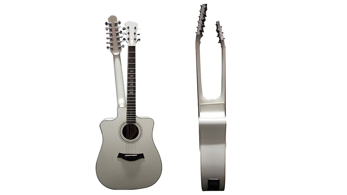 Walmart Busuyi double-neck guitar