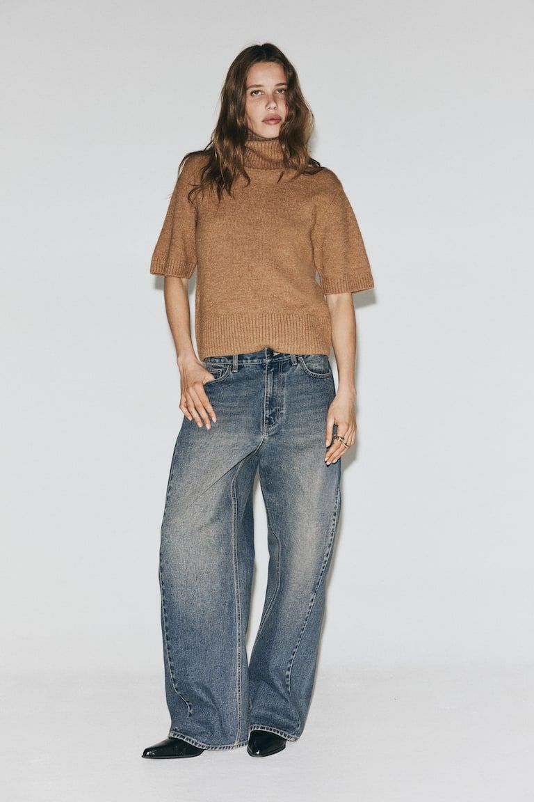 Knitted Polo-Neck Top