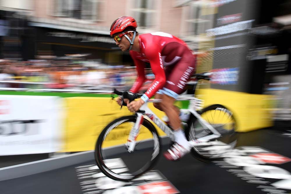 Alexander Kristoff (Katusha) was one of the first to start the time trial