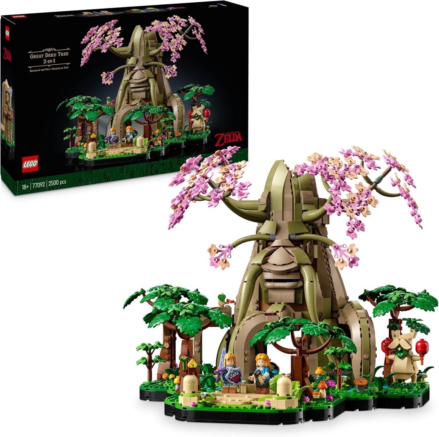 Lego the Legend of Zelda Great Deku Tree 2-In-1 - Collectible Display Set With Princess Zelda &amp;amp; 3 Link Minifigures - Building Kit for Adults &amp;amp; Gift Idea for Gaming Fans - 77092