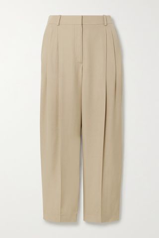 Pleated Woven Tapered Pants
