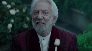Donald Sutherland as President Snow in The Hunger Games: Mockingjay - Part 2