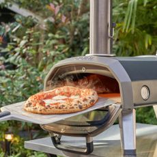 Cooked pizza with Ooni Karu 12G Multi-Fuel Pizza Oven