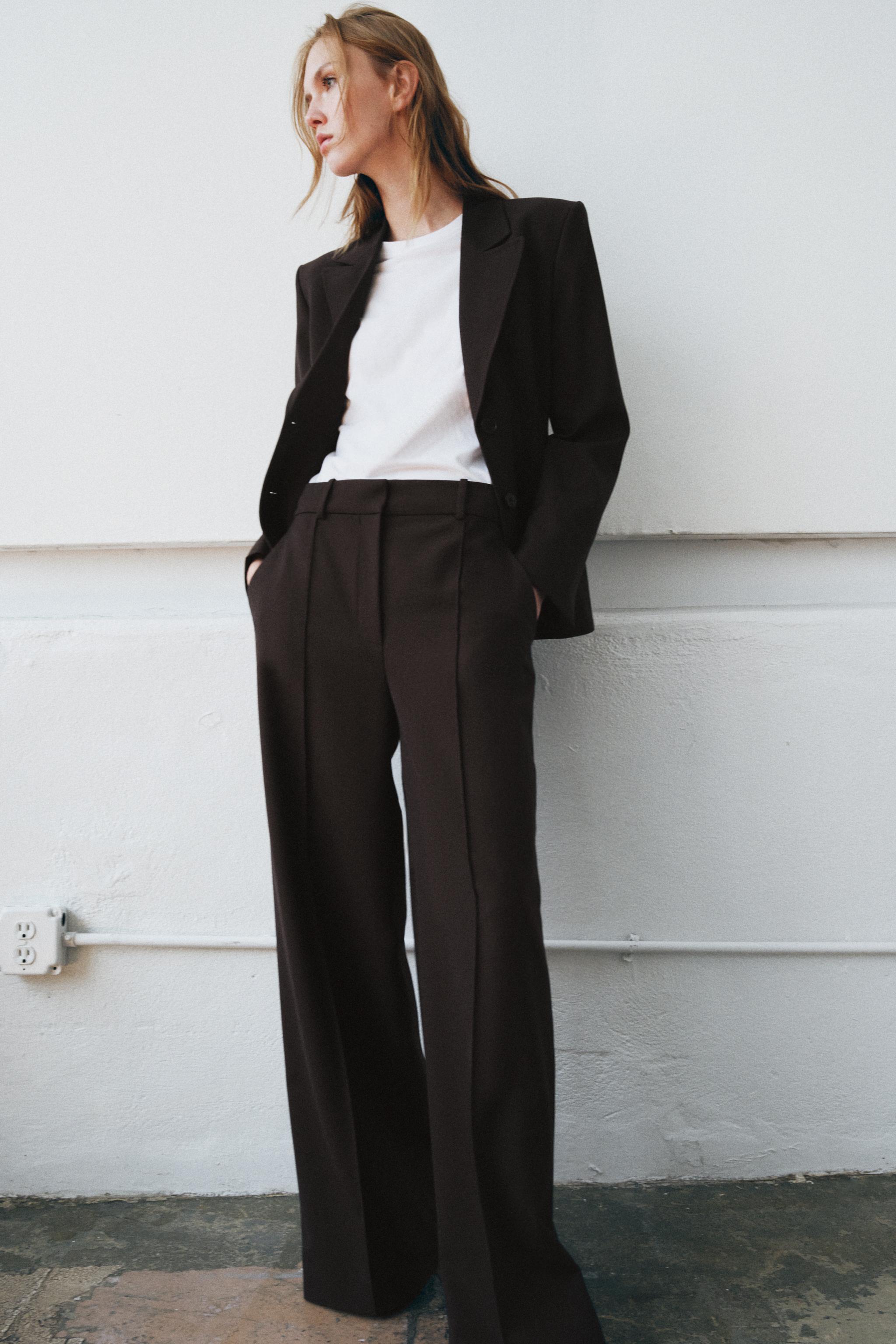 Minimal Wide Leg Pants Zw Collection