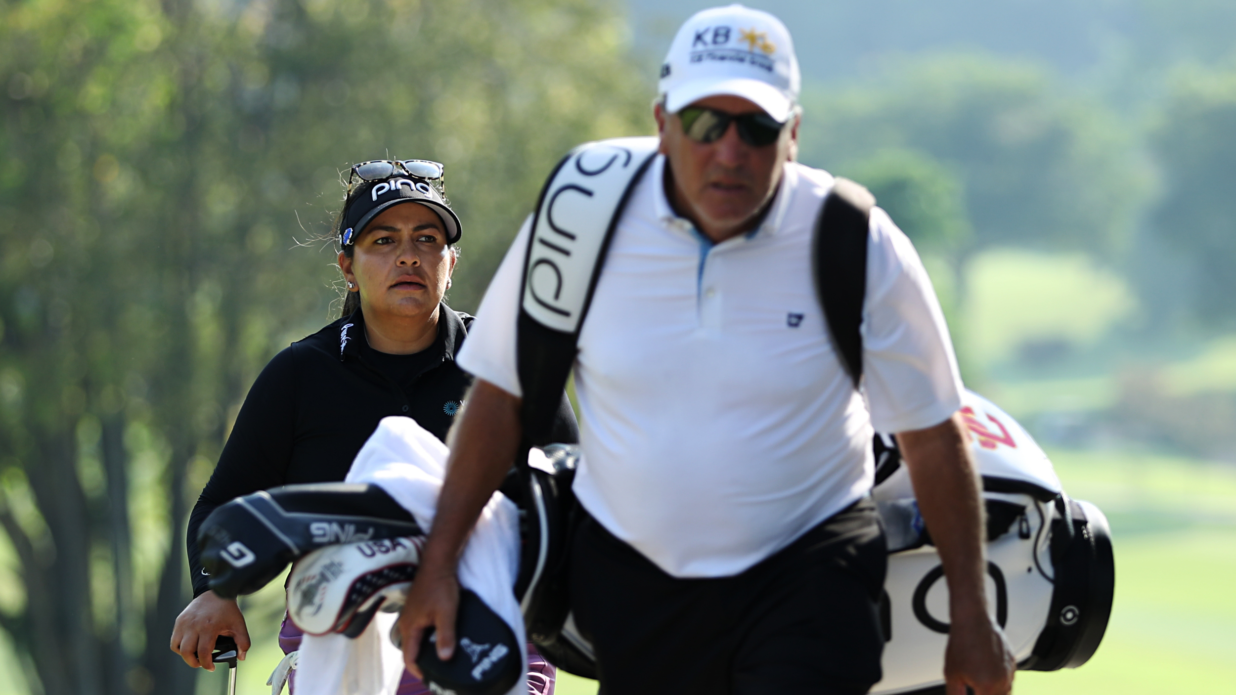 Lizette Salas and John Killeen at the HSBC Women's World Championship