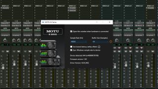A screenshot of the Motu M4 app running in Pro Tools