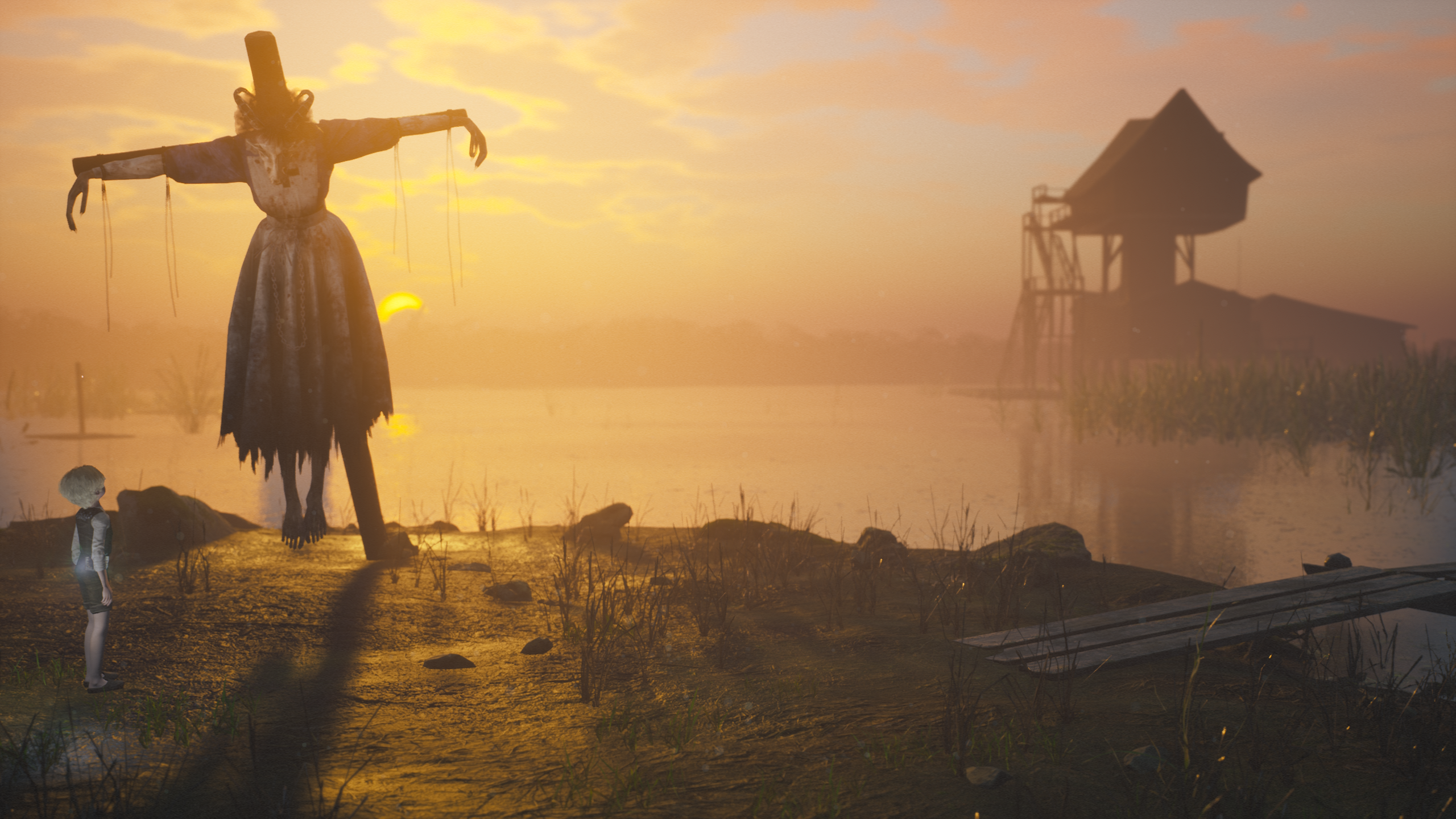 An ominous scarecrow