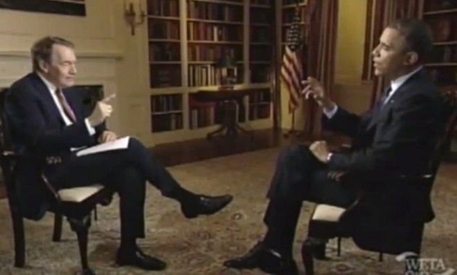 Charlie Rose and President Obama