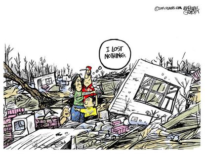 Editorial cartoon tornado damage