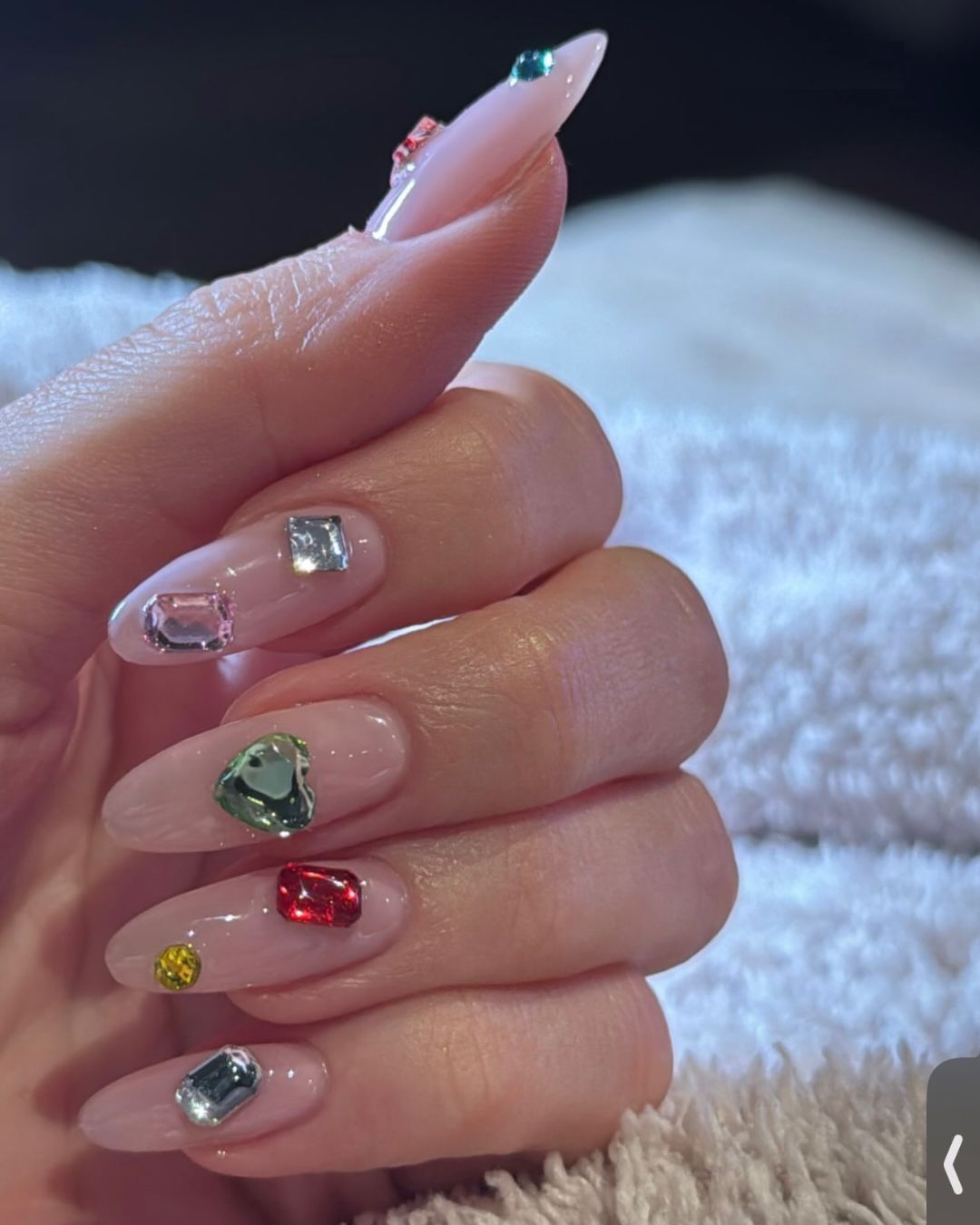 Kylie Jenner's bedazzled nail art.