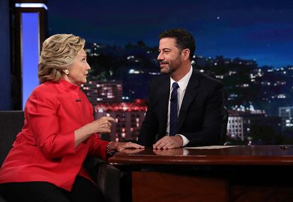 Hillary Clinton and Jimmy Kimmel.