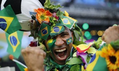 NEW YORK - JUNE 22 Brazuca Ball On Grass In New York On June 22, 2014 The