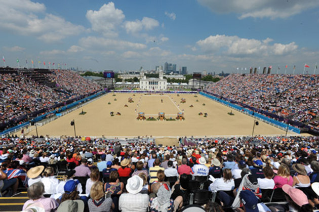 A view to remember: the dressage arena in Greenwich