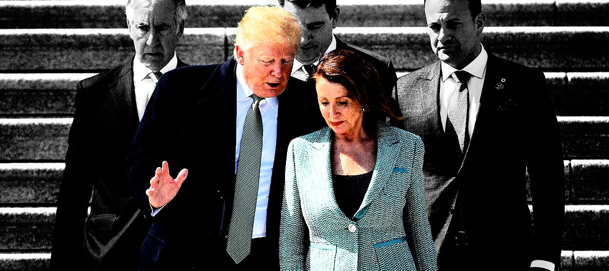 Nancy Pelosi and President Trump.