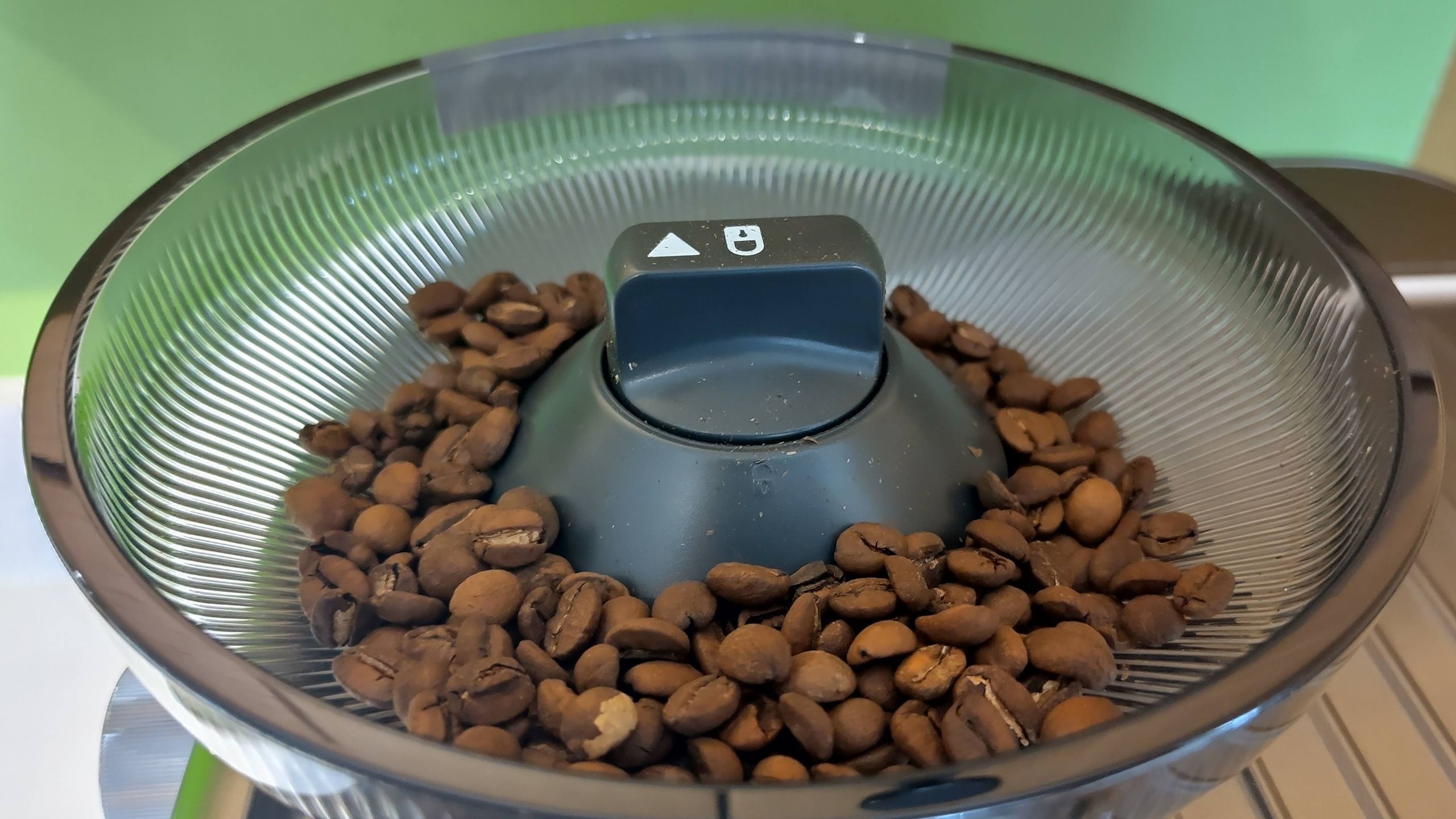 Sage Barista Touch Impress with Cold Brew bean hopper full of coffee