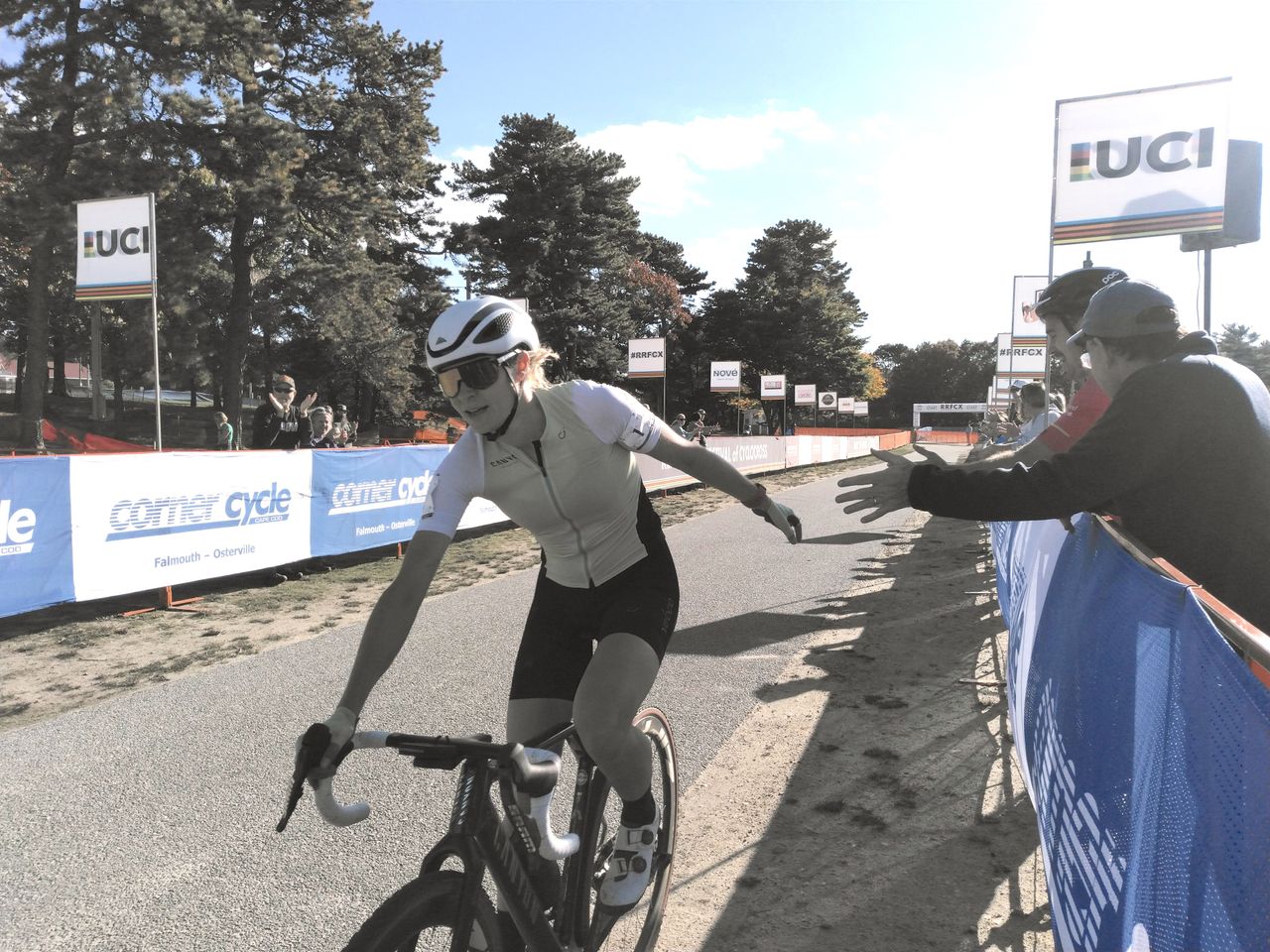 Canadian Maghalie Rochette celebrates win at C1 contest to open 2024 Really Rad Festival of Cyclocross